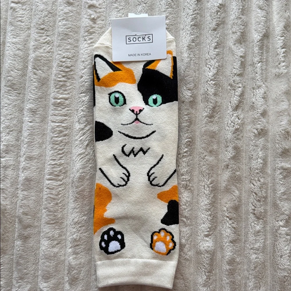 Cat Design Socks Set - Multicolor